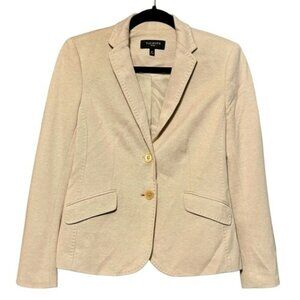 Talbots Double Button Cotton Light Tan Lightweight Blazer Size 6p